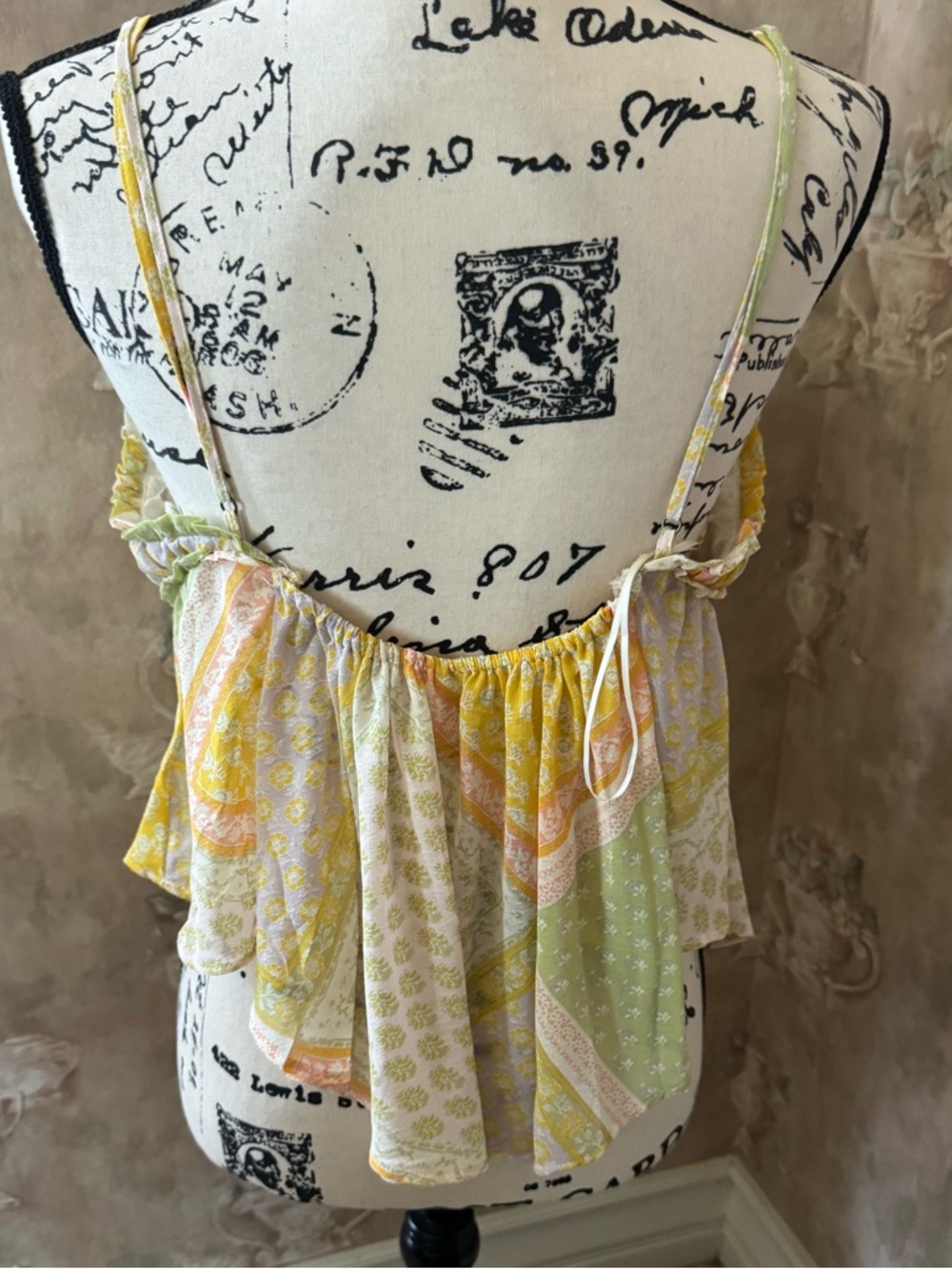 FREE PEOPLE RUFFLED ALIX PRINTED CAMISOLE XL - Picture 8 of 9